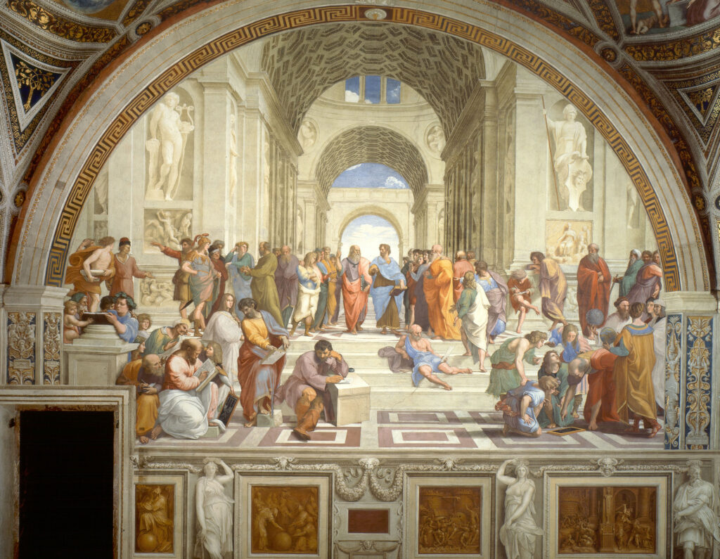 the school of athens by raffaello sanzio da urbino